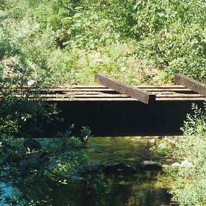 Abandoned bridge on the Cowichan Sub