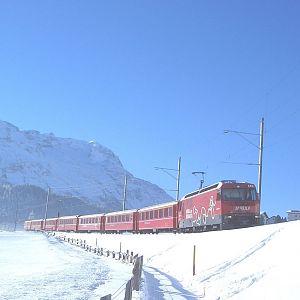 Sunny and snowy Switzerland