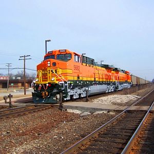 Brand new BNSF AC44s at Downers Grove, IL