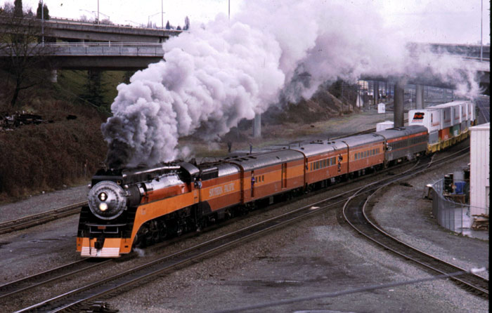 4449 pulling a mixed freight