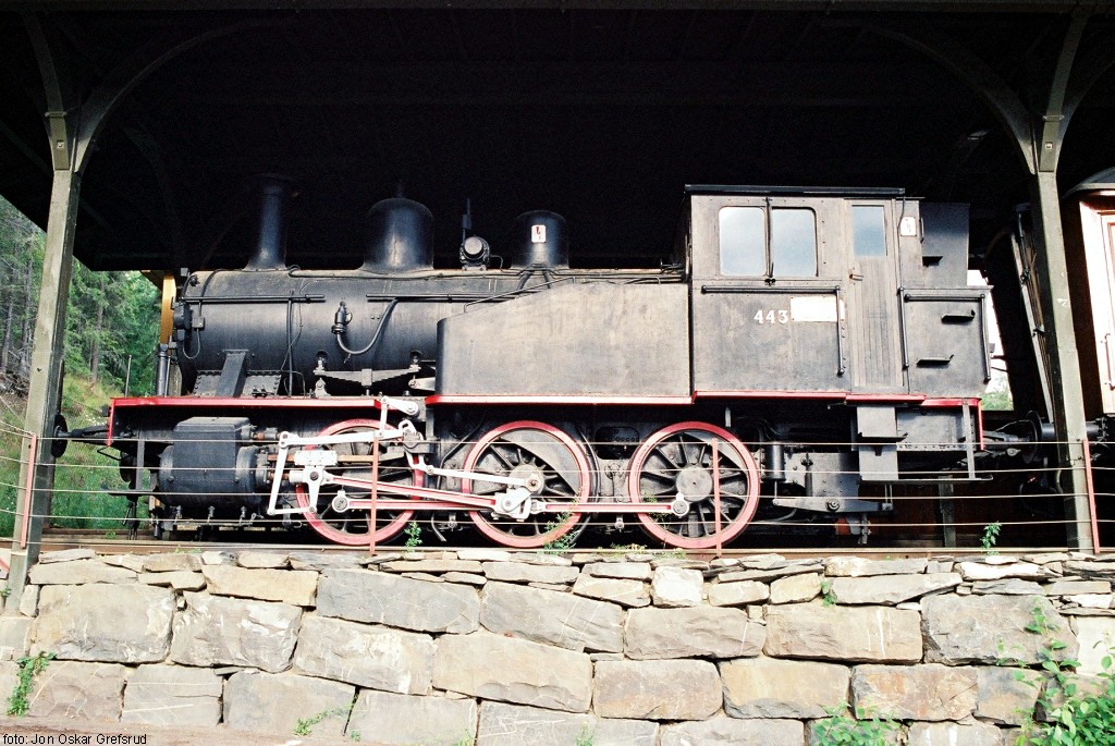A locomotive under roof