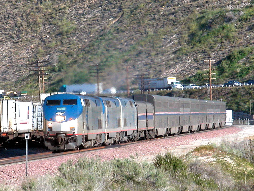 Amtrak on Cajon Pass