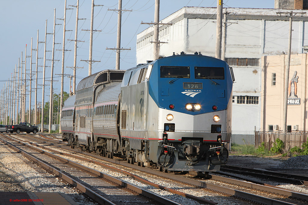 Amtrak special R1A takes the main in Dowagiac
