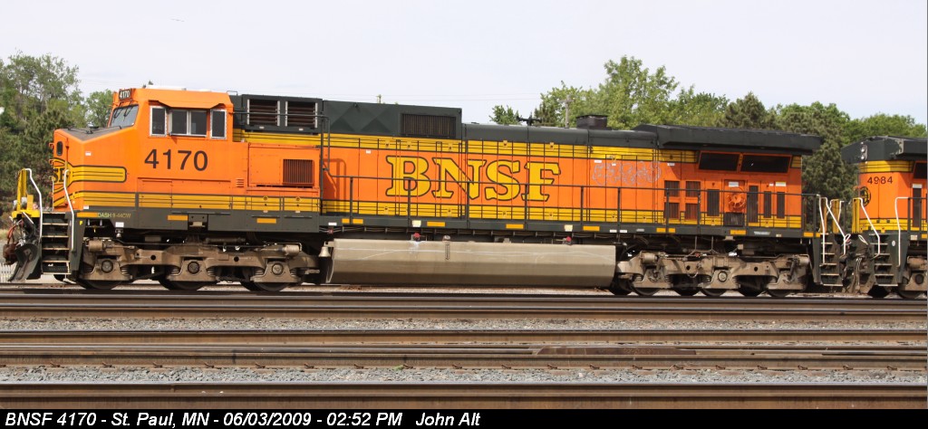 BNSF 4170 with 4984 following