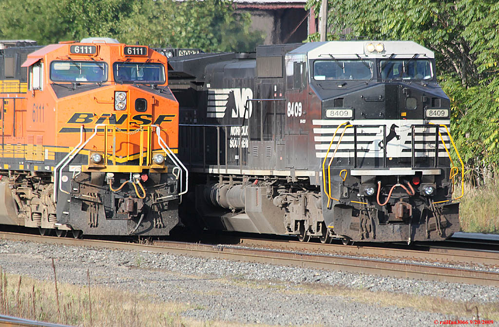 BNSF 6111 and NS 8409 Elkhart, IN