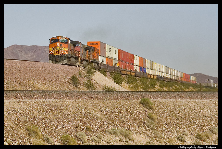 BNSF West bound on the transcon at Siberia, Ca