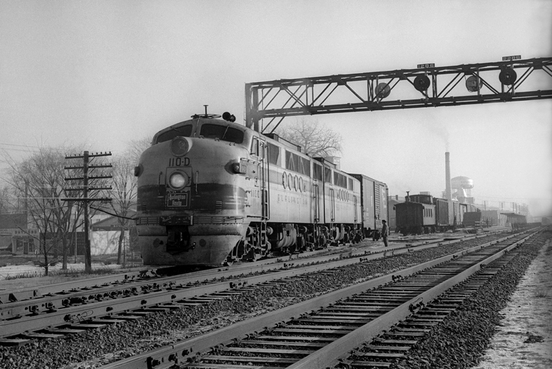CB&Q FT #110D, Naperville, IL, Dec. 28, 1963, photo by Chuck Zeiler
