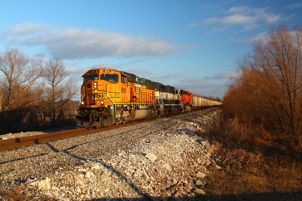 Coal Train at Sunset