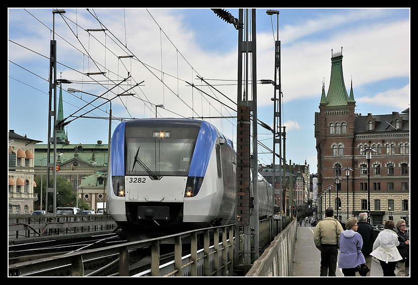 Commuter Crossing Stockholm