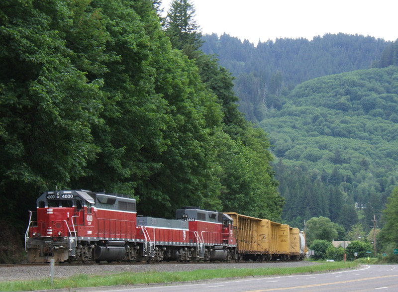 CORP train at Mapleton, Oregon.