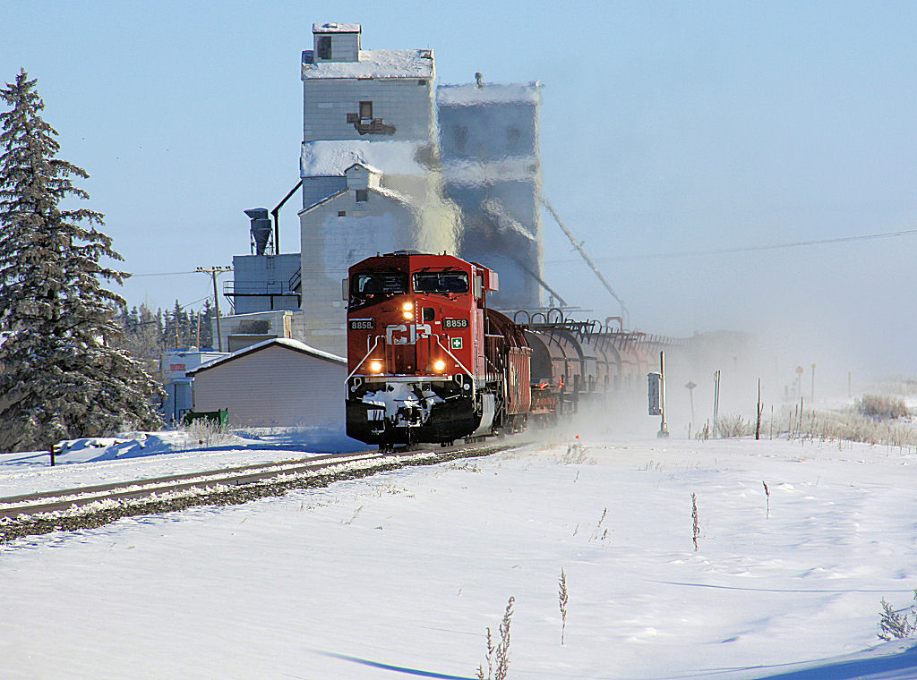 CP Rail #8858 A Cold Winters Day
