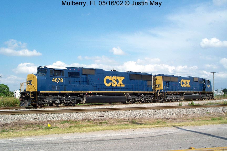 CSX SD70Ms as newly painted