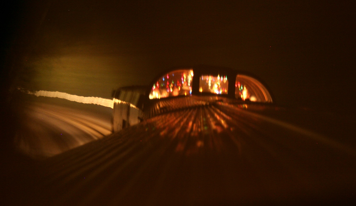 Descending Stevens Pass at night...