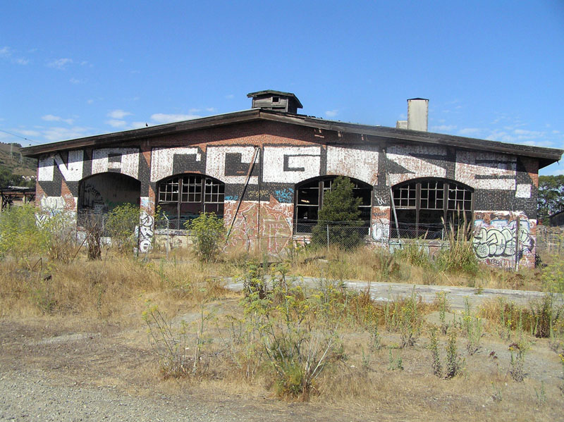 East Side Wall of SP Bayshore Roundhouse