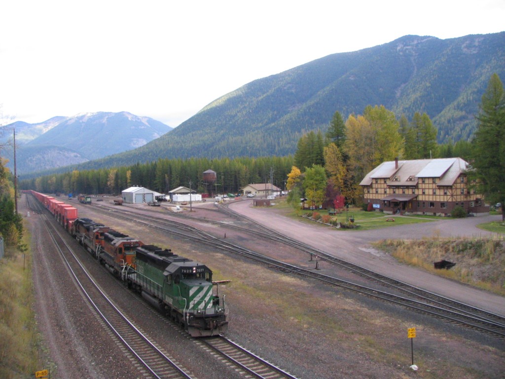 Eastbound Stack Train at Essex Montana