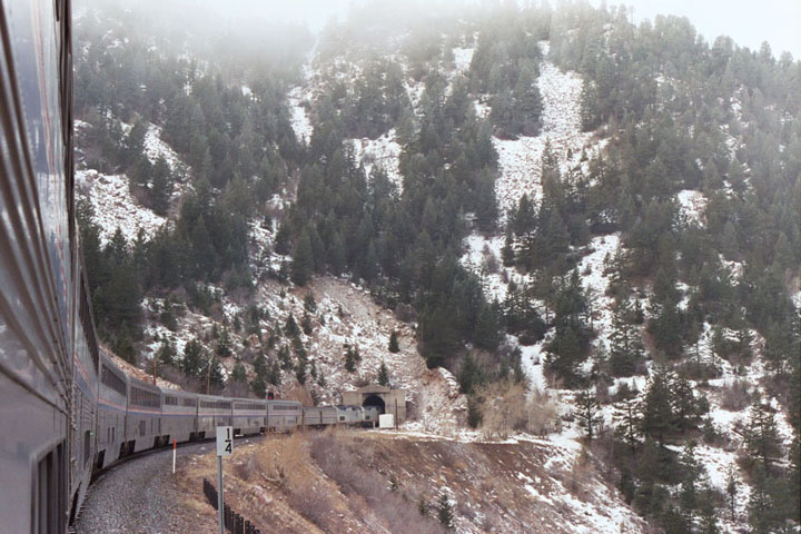 Entering the first tunnel in the Colorado tunnel district