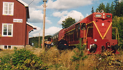 Excursion train at a closed station.