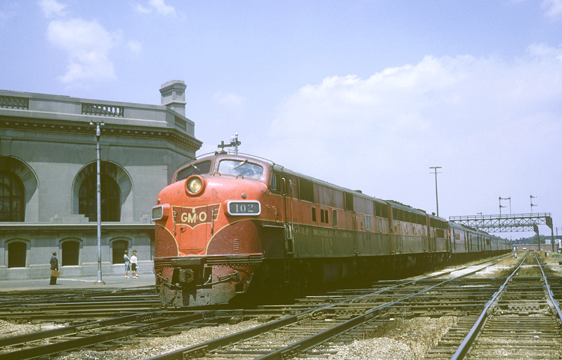 GM&O E-7 #102, Joliet, IL, July 11, 1965, photo by Chuck Zeiler