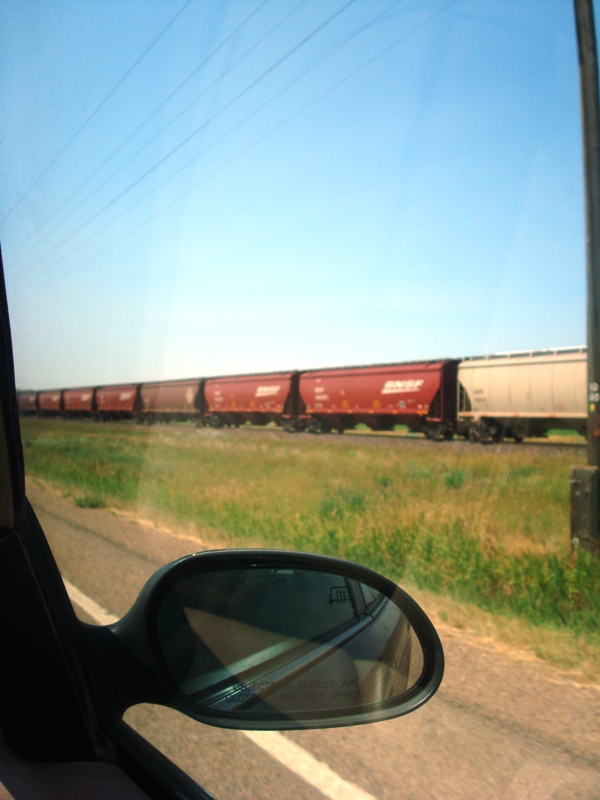 Grain train from a car