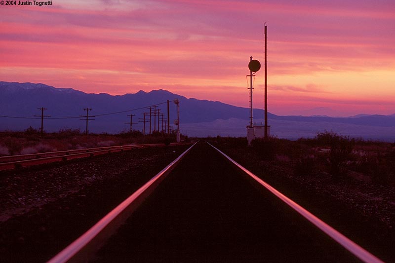 Lonely desert rails