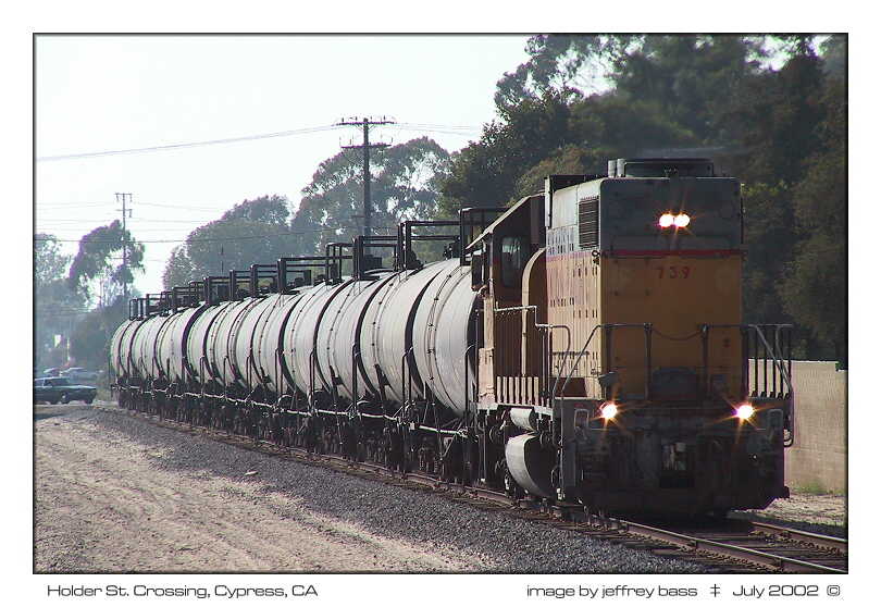 Long Hood Fwd with tank cars