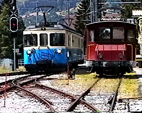 M O B Train Arriving Gstaad Switzerland