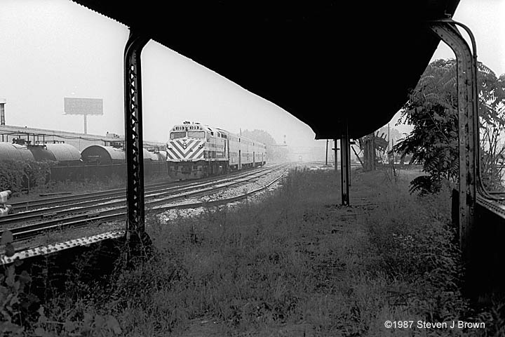 Metra Commuter Train passing the remains of the Englewood Depot