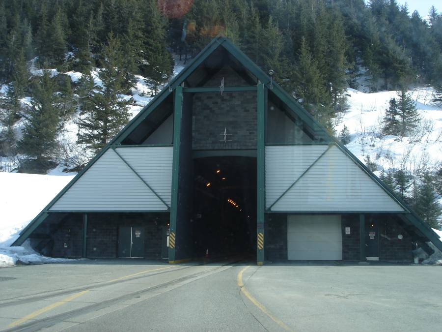N portal Whittier Tunnel