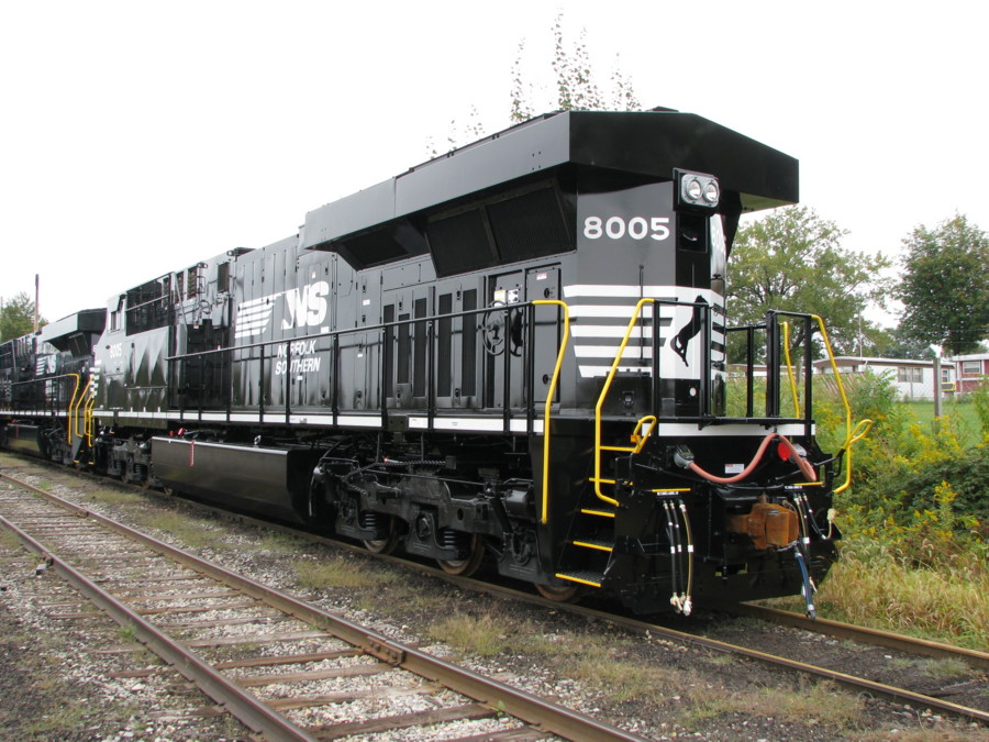 NEW Norfolk Southern ES44AC GE Locomotives at Erie, PA. 9-28-2008