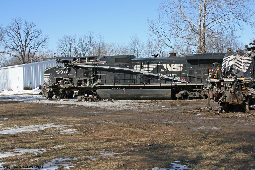 NS #9914 waits to be removed after a collision Feb 21
