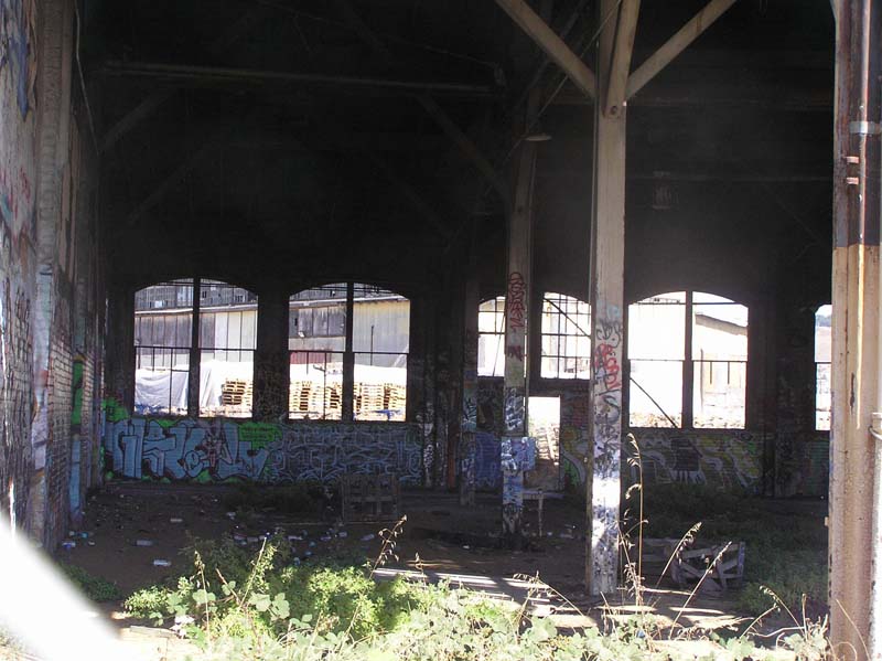 One of the interior stalls to the Southern Pacific Bayshore Roundhouse