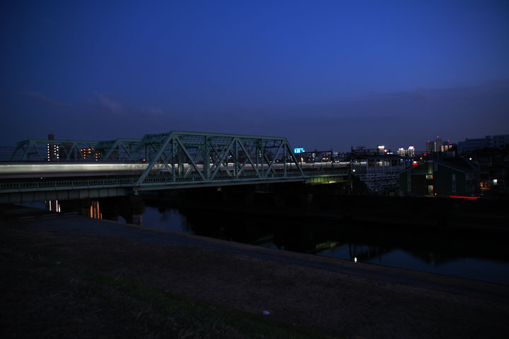 Shingashi river in the twilight