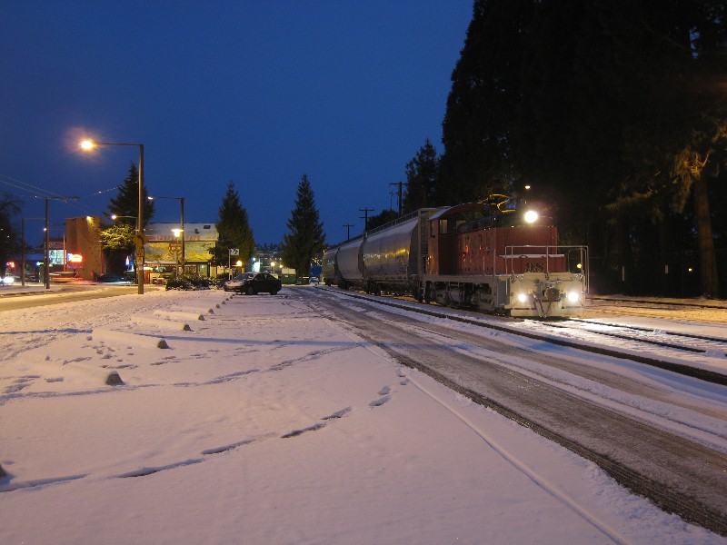 Snowy Night in Ballard