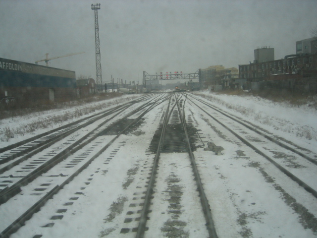 Snowy tracks near Union Stn.