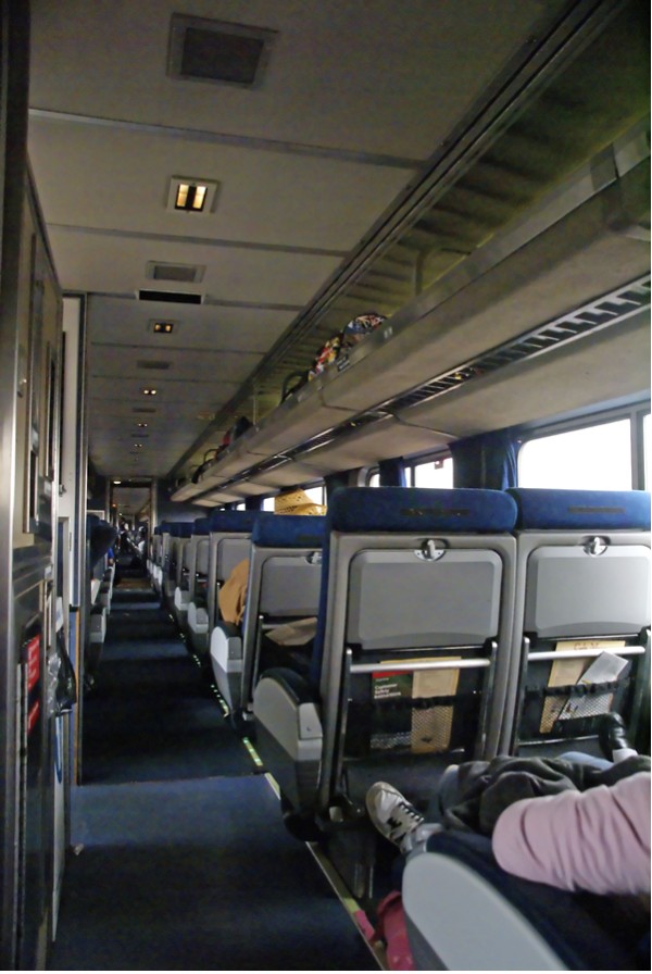 Southwest Chief Superliner interior view