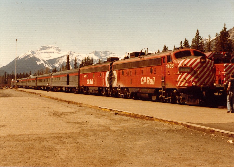The CANADIAN arrives Banff