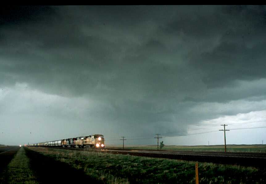 Tornado Warning on the UP Overland Route