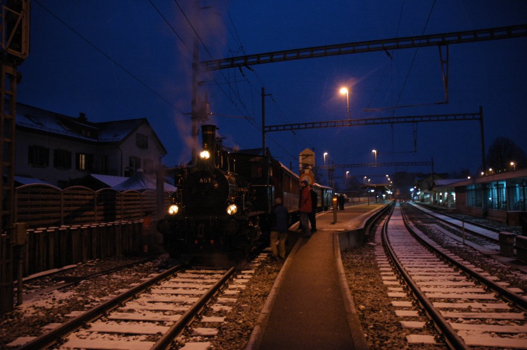 A snowy saturday evening in Hinwil...