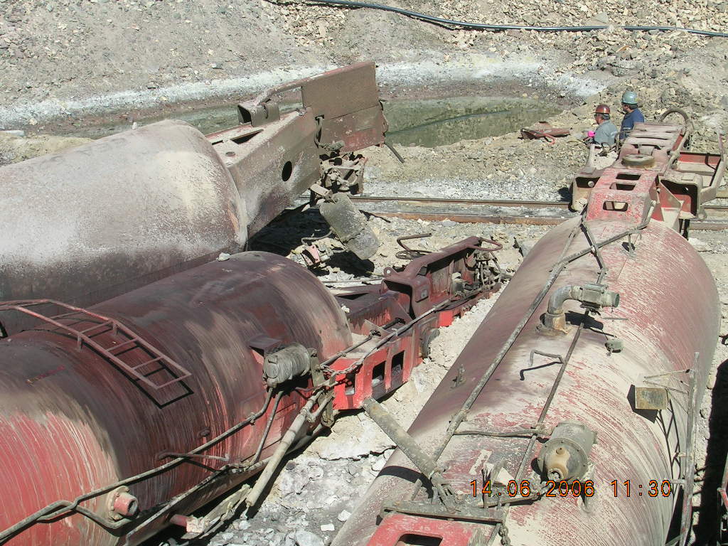 Acid Sulfuric Derrailment