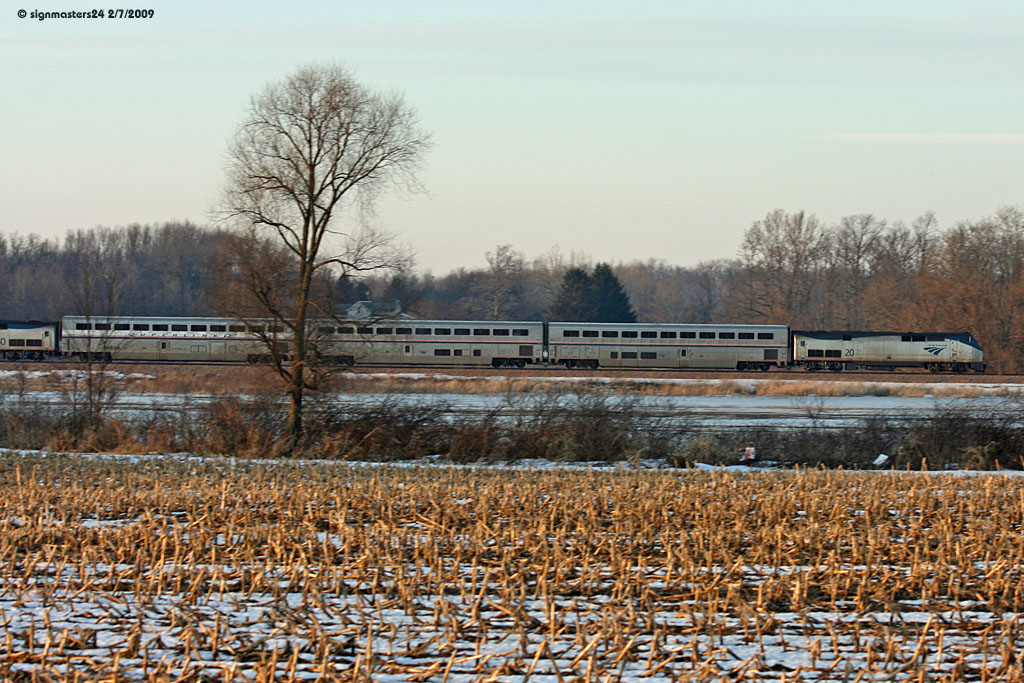 Amtrak 364 Blue Water US 12 Heading east too Niles, MI