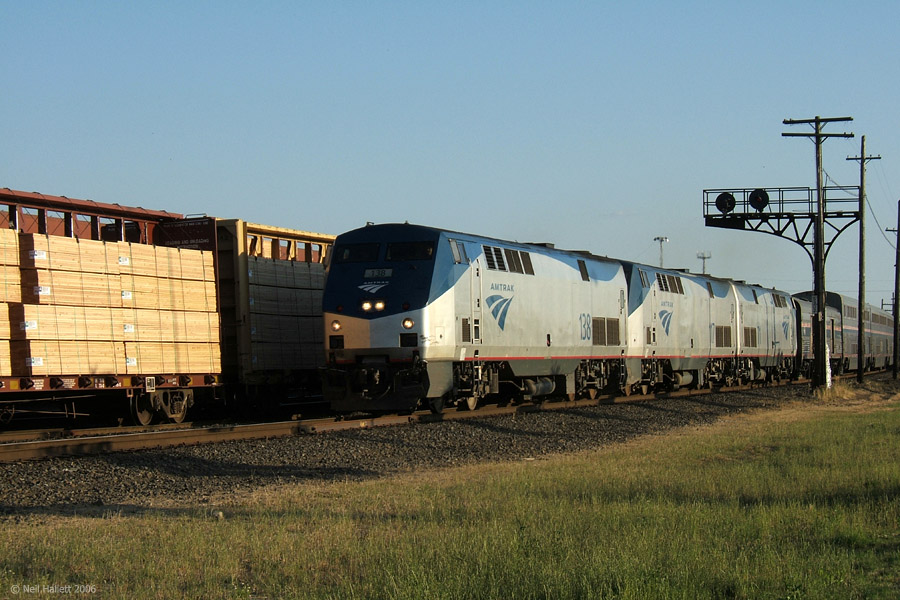 Amtrak arriving at Albany OR.