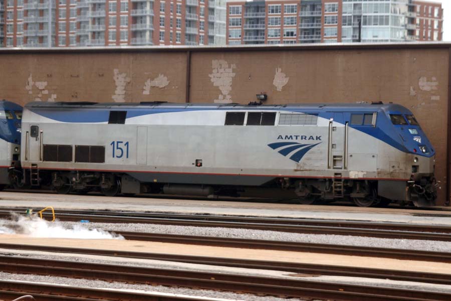 Amtrak Engine in Chicago