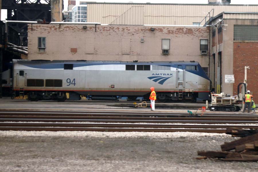 Amtrak Engine in Chicago