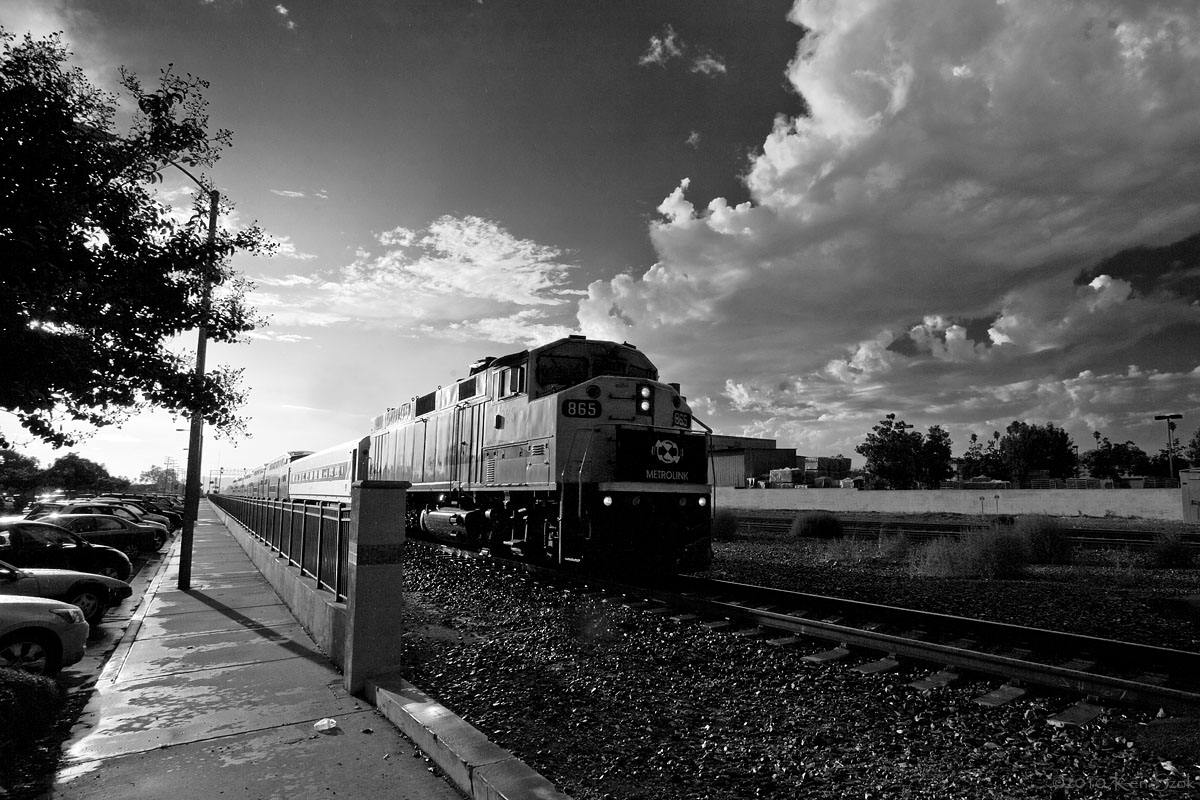 Arriving at Pomona under Cloudy Skies