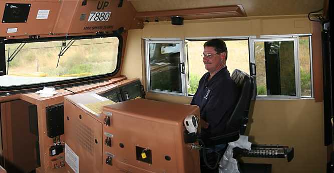 At the controls of the UP Special