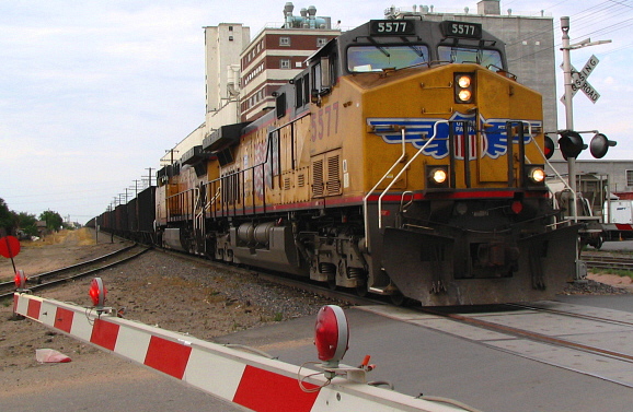 At the crossing