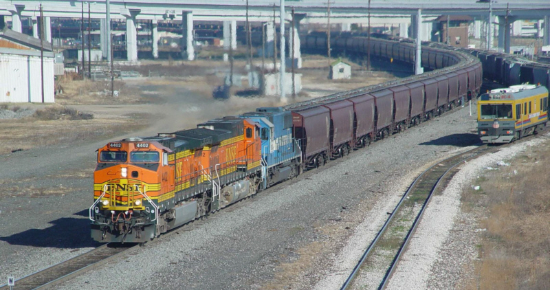 BNSF 4402 on Grain Train