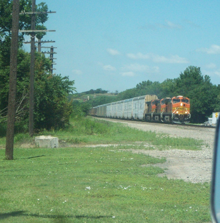 BNSF 5242 east on the La Junta Sub Strong City Kansas.