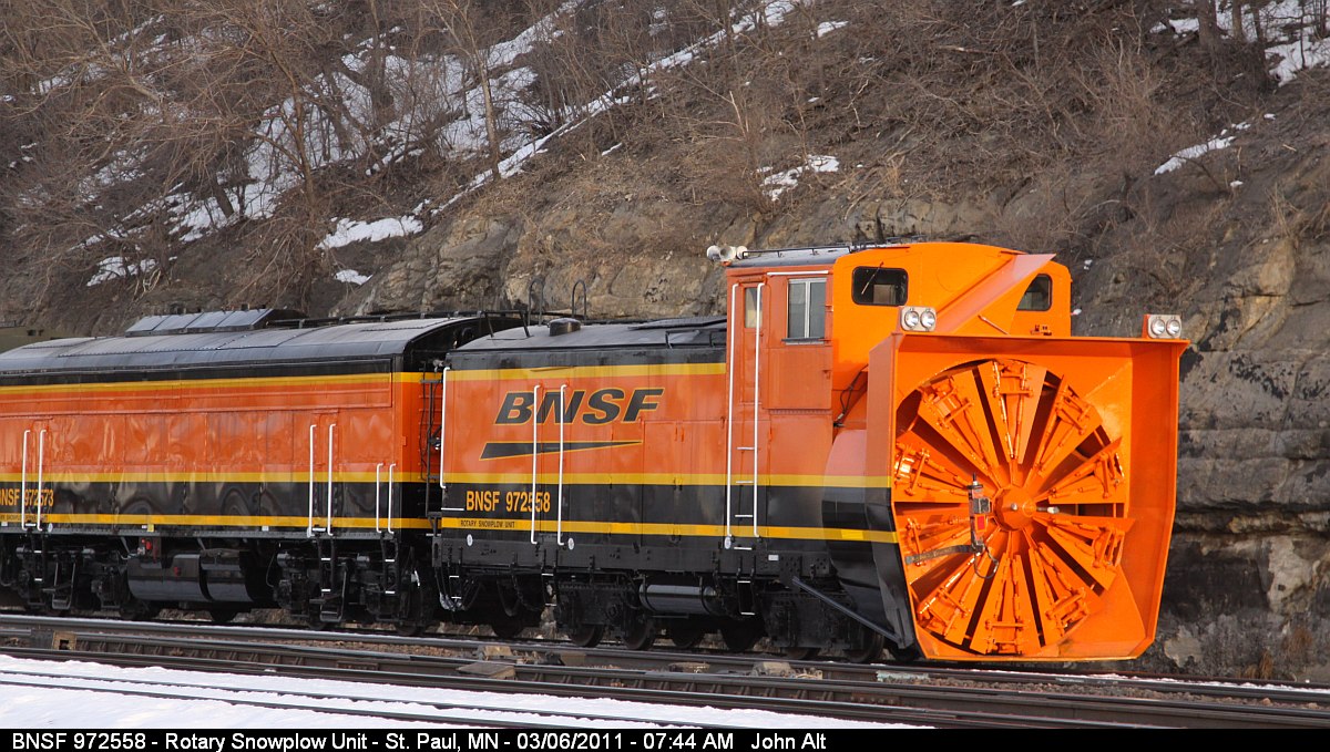 BNSF 972558 Rotary Snowplow