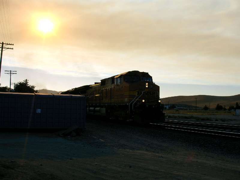 BNSF Against A Smokey Sky